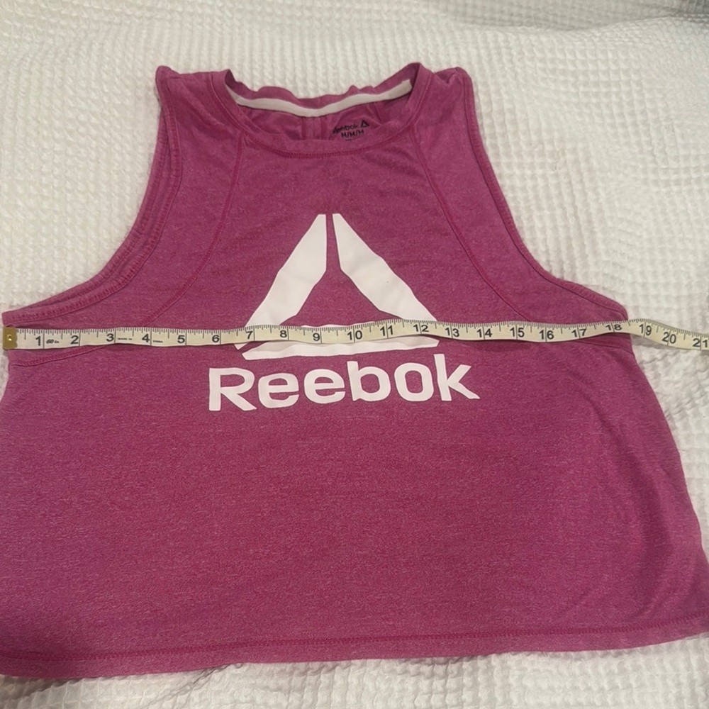 Reebok Purple Crop Muscle Tee Sleeveless